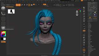 Jinx- League of Legends base body sculpt - Zbrush