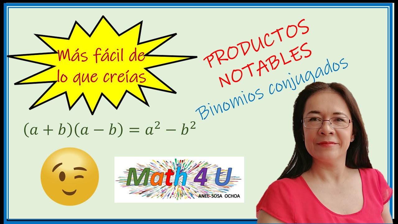 🟠Versión Fácil. Producto Notable: Binomios Conjugados. - YouTube