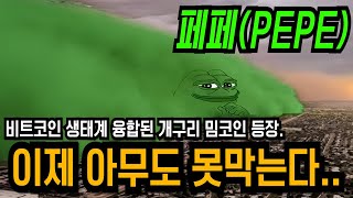 [페페] 개구리밈코인 비트코인과 합체?! 트럼프, 비탈릭부테린도 매수했습니다. #비트코인