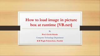 How to load image in picture box at runtime in vb.net