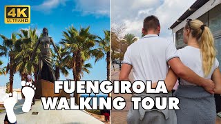 FUENGIROLA Spain Costa del Sol Promenade\u0026Town ► Walking Tour 4K ►