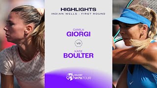 Camila Giorgi vs. Katie Boulter | 2024 Indian Wells Round 1 | WTA Match Highlights