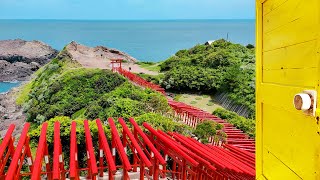 【4K Stroll】Motonosumi Shrine - Yamaguchi - Japan / A Tunnel of 123 Torii Gates Leading to the Sea