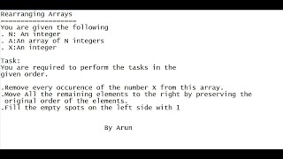 Rearranging Arrays | Interview Question | Java Coding Question