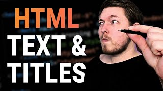 4 | TITLES \u0026 PARAGRAPHS IN HTML | 2023 | Learn HTML and CSS Full Course for Beginners