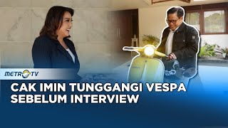 Ubah Ketegangan jadi Ketenangan, Cak Imin Tunggangi Vespa Sebelum Interview