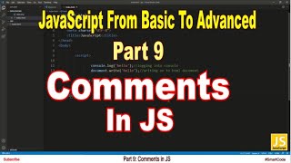 Comments in JavaScript | Part 9 | JavaScript | #SmartCode