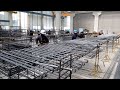 Process of making connecting columns to columns 'huge girder'. Korean precast concrete factory