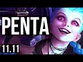 JINX & Nami vs VAYNE & Lulu (ADC) | Penta, 1.6M mastery, Legendary | EUW Diamond | v11.11