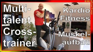 Multitalent Crosstrainer ✔ Kardio - Fitness - Muskelaufbau [ Heimtrainer ] Gelenke schonen Syros Pro