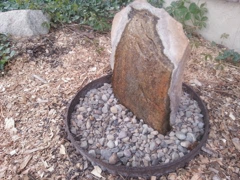 DIY Rock Water Fountain Feature DIY Rock Water Fountain Feature