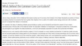 Who's Behind the Common Core Curriculum?