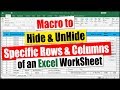 Macro to Hide and Unhide Specific Rows and Columns in an Excel Worksheet