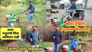 शेती मध्ये क्रांती घडवणारा छोटा ट्रॅक्टर | Power weeder D Farm Tools Nagpur