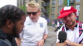 England 2 Germany 0 | Fan cams | outside Wembley stadium | Not  sure if its coming home but good win