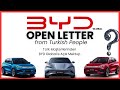 BYD Global Open Letter - Açık Mektup - Questions for Re-launch