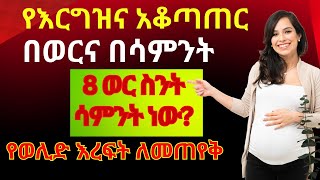 የእርግዝና አቆጣጠር/ሁሉም የእርግዝና ጊዜያት በወርና በሳምንት/Gestational age in weeks \u0026 in months