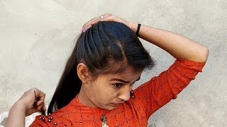 Beautiful Cute Hairstyle for girls || Easy Hairstyle in 2min || Quick hairstyle for party \\collage