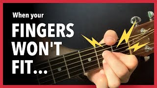the A-major trick for crammed fingers (big hands or small fretboards)