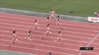 女子 100m 予選2組 第102回日本陸上競技選手権大会