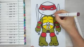 How to color draw a ninja turtle