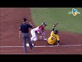 20130803 cpbl 象vs桃猿 3下 林智平闖三壘被觸殺出局 黃仕豪跌坐在地