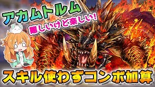 【パズドラ】256倍に2コンボ加算！？アカムトルムのLSが新しい！裏闘技場で試運転したら面白かった【モンハン】