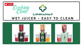 🎥 Linkchef Rush Clear Slow Masticating Juicer Review | Uncut Amazon Live Demo! 🥬🍎 Easy Clean,Compact