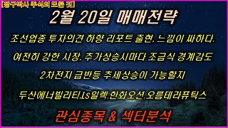 2월20월 두산에너빌리티,Ls일렉트릭,한화오션,한화에어로스페이스,삼성전자,에코프로머티,아이에스티이,오름테라퓨틱스