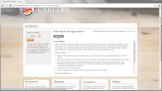 Burger King Application Online Video