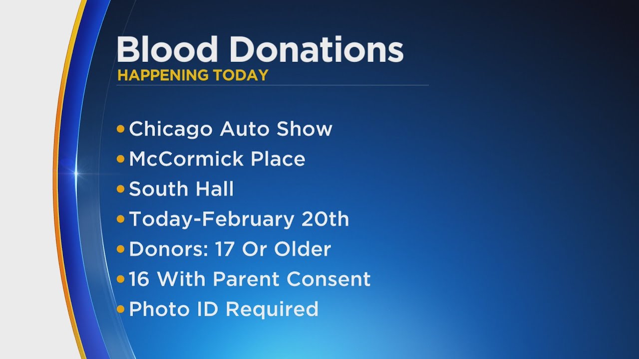 Versiti Blood Center Holding Blood Drive At Chicago Auto Show - YouTube