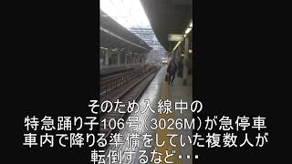 東京駅で列車非常停止ボタンが！（音量注意）