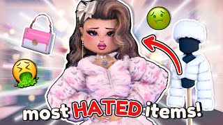 Only Wearing *HATED \u0026 LEAST USED ITEMS* in DRESS TO IMPRESS! 🤢 | Roblox