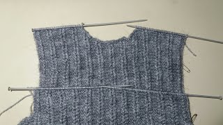 How to make round neck knitting tutorial for gents sweater.