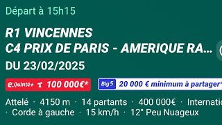 Yan Pronostic Pmu Quinté Du dimanche 23 février 2025 🍀