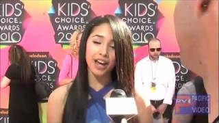 Jasmine Villegas feat in Justin Bieber's Baby Video at The Nickelodeon Kids' Choice Awards 2010