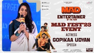 Gopikaa Udyan Speech at #MAD FEST'23 | #BlockbusterMAD Celebrations | Kalyan Shankar | Naga Vamsi