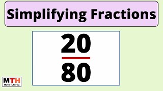 How to simplify the fraction 20/80 | 20/80 Simplified