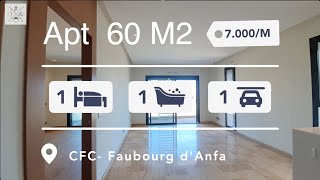 Location Studio Faubourg D'Anfa I 60 m2 I شقة للكراء  في ضاحية انفا