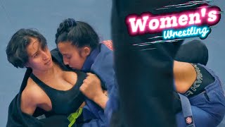 Girls Wrestling - Unbuttoned Gi and Total Submission