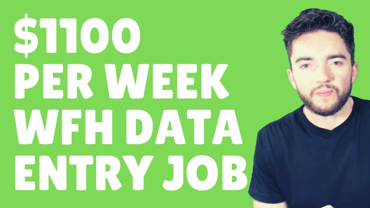 $1100/Week Legit Data Entry Work-From-Home Job 2022 - YouTube