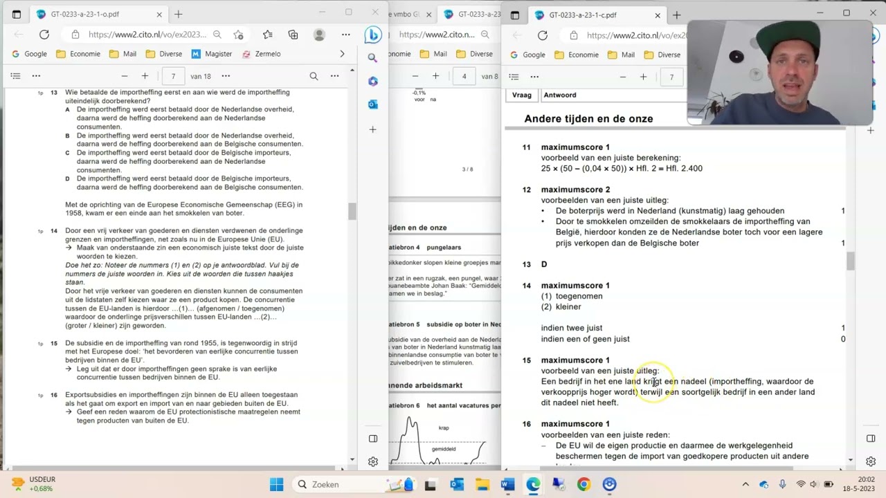 Nabespreking Examen Economie VMBO 2023 Tijdvak 1 - YouTube