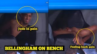 Jude Bellingham spotted in pain on the bench after substitution vs Salzburg