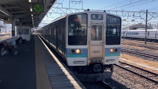 【4K】篠ノ井線 211系2000番台N609編成 普通松本行き折り返し普通高尾行き 松本駅到着