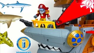 FISHER PRICE IMAGINEXT SHARK BITE PIRATE SHIP  SAFARI LTD SHARK TOOB \u0026 SEA CREATURES - PART 1 OF 2