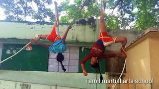 Double rope mallakhamb practice | இரண்டு கயிற்றில் கயிறு மல்லர்கம்ப பயிற்சி ,,,,,,,