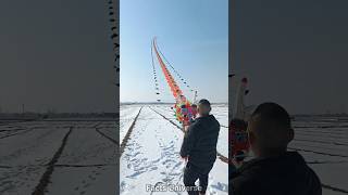 Chinese dragon kite on ice! #gadgets #foryou