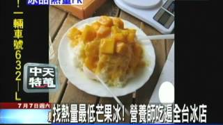 【中天】7/7 找熱量最低芒果冰！　營養師吃遍全台15家冰店