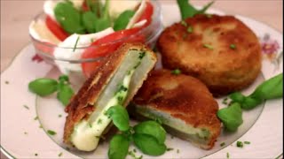 Kohlrabi schnitzel gefüllt mit Mozzarella Rezept