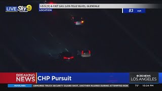 CHP takes over pursuit of stolen vehicle from LAPD